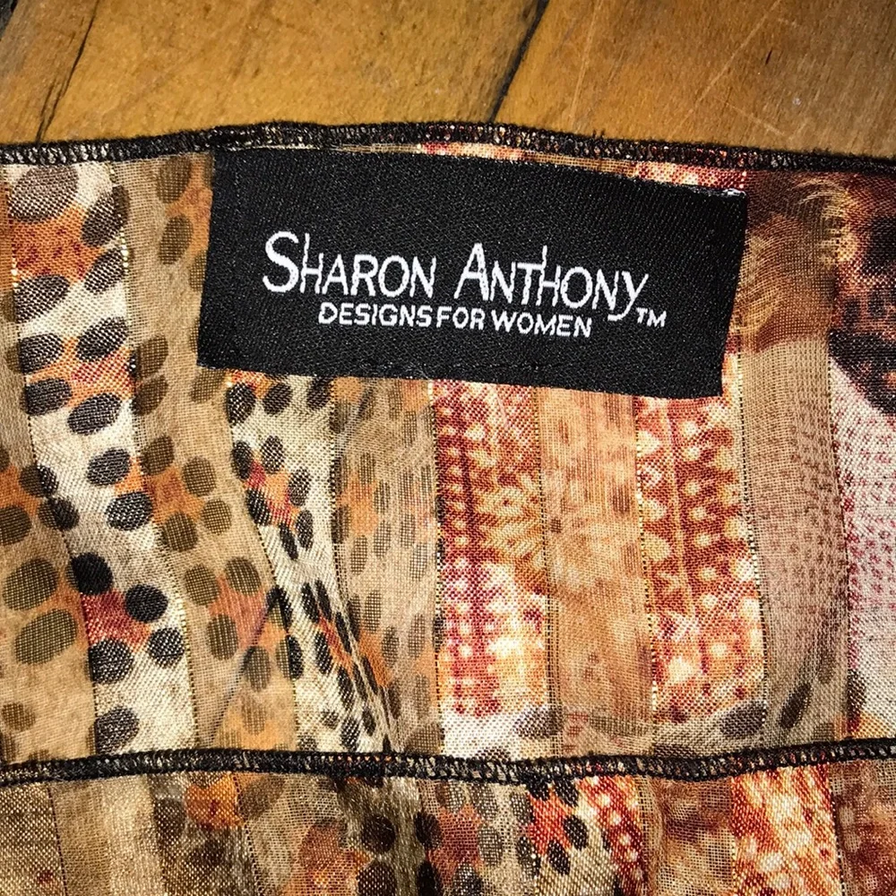 Silky Animal Print Scarf in Copper and Pink‎ Tones